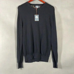 NWT Cambridge Dry goods company Men’s M cotton V neck sweater Black 100% cotton